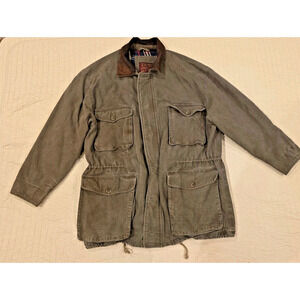 VTG Abercrombie & Fitch Men’s Green Adirondack Jacket L Cotton Plaid Lined Y2K